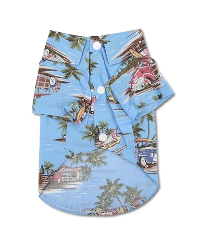 Hundehemd - weiches Baumwollmaterial mit Knopfverschluss, atmungsaktives Sommercamphemd zum Sonnenschutz und bequemer Verschleiß (Type 4) von WIHFHGZ