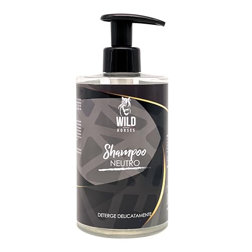 Wild Horses | Neutrales Pferde-Shampoo, sanft und sicher, für häufige Anwendung, geeignet für alle Felltypen, 500 ml, hergestellt in Italien von WILD HORSES