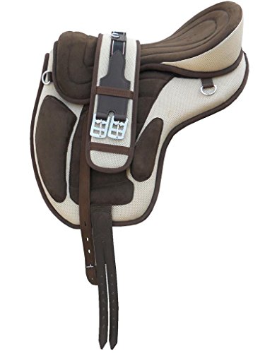 WILD RACE Freemax Sattel Baumloser Sattel/Treeless Saddle Freemax Saddle (10", (Beige-Brown) von WILD RACE