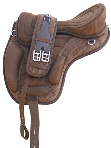 WILD RACE Freemax Sattel Baumloser Sattel/Treeless Saddle Freemax Saddle (10", (Brown) von WILD RACE