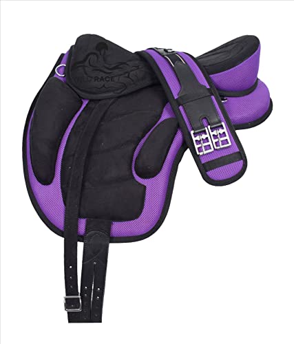 WILD RACE Freemax Sattel Baumloser Sattel/Treeless Saddle Freemax Saddle (10", (Purple) von WILD RACE