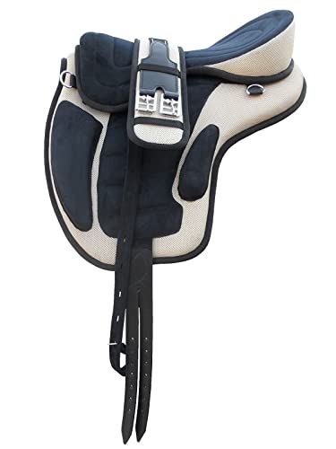 WILD RACE Freemax Sattel Baumloser Sattel/Treeless Saddle Freemax Saddle (11", (Beige-Black) von WILD RACE