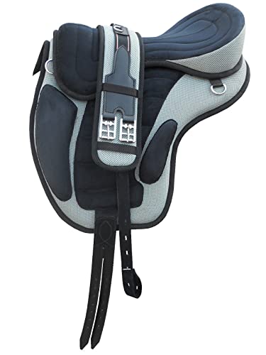 WILD RACE Freemax Sattel Baumloser Sattel/Treeless Saddle Freemax Saddle (12", (Gray) von WILD RACE