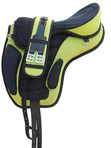 WILD RACE Freemax Sattel Baumloser Sattel/Treeless Saddle Freemax Saddle (12", (Green) von WILD RACE