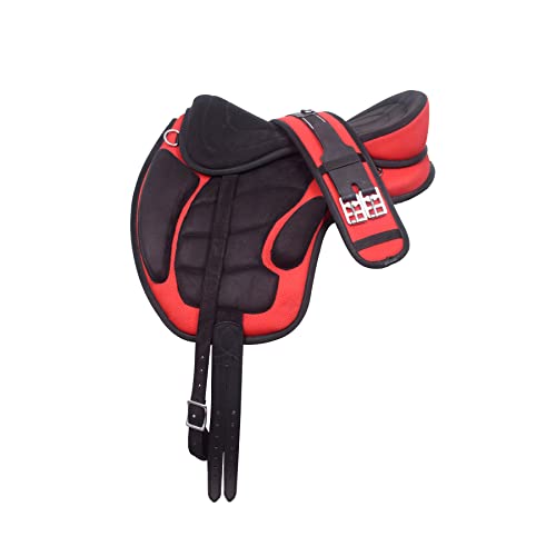 WILD RACE Freemax Sattel Baumloser Sattel/Treeless Saddle Freemax Saddle (12", (Red) von WILD RACE