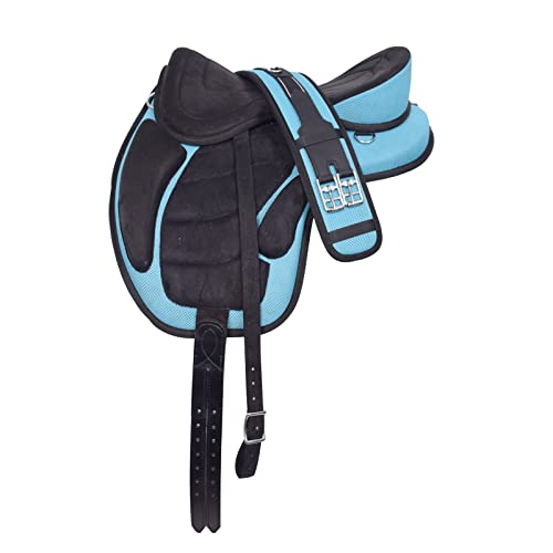 WILD RACE Freemax Sattel Baumloser Sattel/Treeless Saddle Freemax Saddle (12", (Turquoise) von WILD RACE