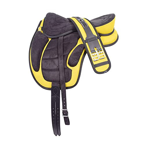 WILD RACE Freemax Sattel Baumloser Sattel/Treeless Saddle Freemax Saddle (12", (Yellow) von WILD RACE