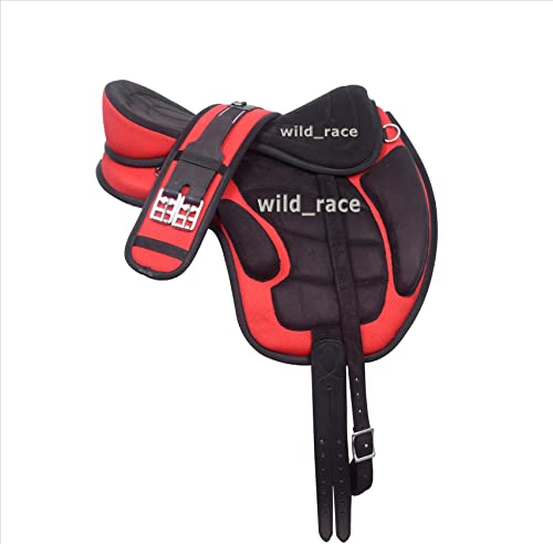WILD RACE Freemax Sattel Baumloser Sattel/Treeless Saddle Freemax Saddle (16", (Red) von WILD RACE