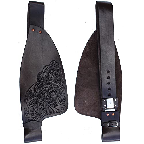 WILD RACE Horse Western Ersatz-Sattelschutzbleche für Erwachsene aus echtem Leder/Horse Western Adult Genuine Leather Replacement Saddle Fenders (Stil-06 (Style-06)) von WILD RACE