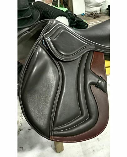 WILD RACE Leder-Springen/Close Contact, Double Flap Changeable Gulets Saddle/Leather Jumping/Close Contact, Double Flap Changeable Gullets Saddle (17") von WILD RACE