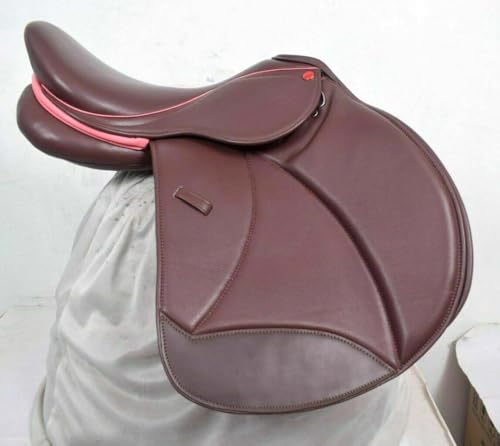 WILD RACE Leder-Springen/Close Contact, Double Flap Changeable Gulets Saddle. / Leather Jumping/Close Contact, Double Flap Changeable Gullets Saddle (18") von WILD RACE