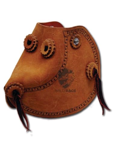 WILD RACE Neue Western-Tapaderos-Steigbügel-Sattel mit Blumenmuster, handgefertigt, genähtes Leder, robust, verkauft im Paar-Set (STYLE-18) von WILD RACE