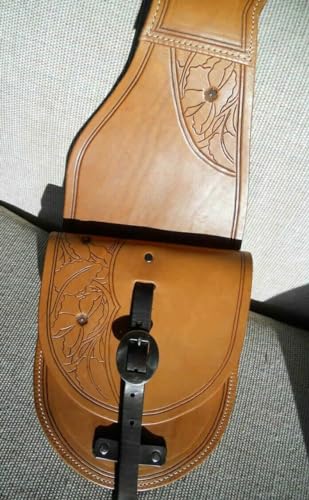 WILD RACE Western-Satteltasche aus Pferdeleder, strapazierfähig, für traditionelle Trail-Fahrten | Satteltasche | Pferdesatteltasche | Western-Satteltasche | Ledersatteltaschen für Pferde (STYLE-03) von WILD RACE