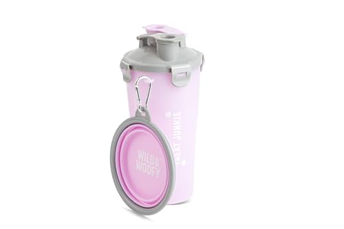 Wild & Woofy Break Time 2-in-1 Reiseflasche und faltbarer Napf für Haustiere, Flieder Wild & Woofy Break Time 2-in-1 Reiseflasche und faltbarer Napf für Haustiere, Flieder von WILD & WOOFY