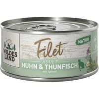 WILDES LAND Nassfutter Katze Filet Adult Huhn und Thunfisch 80 g WILDES LAND Nassfutter Katze Filet Adult Huhn und Thunfisch 80 g von WILDES LAND