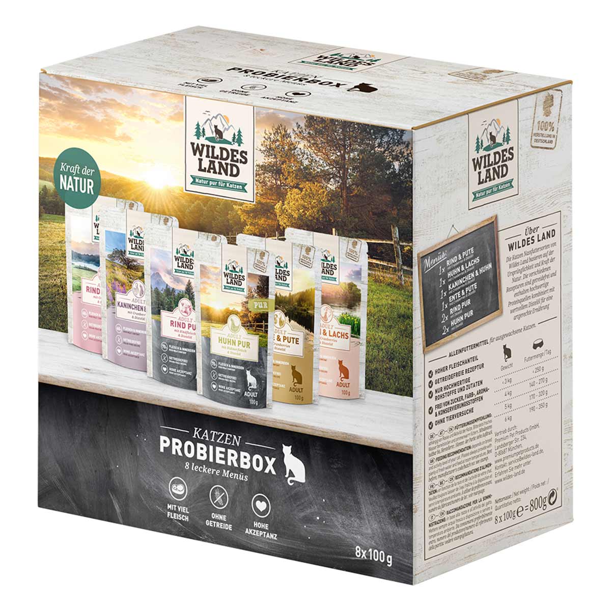 Wildes Land 8er Pouch Probierbox 8x100 g Wildes Land 8er Pouch Probierbox 8x100 g von WILDES LAND