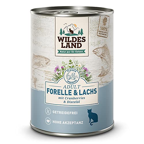 Wildes Land - Adult Forelle & Lachs - 6 x 375 g - Nassfutter - Katzenfutter von WILDES LAND