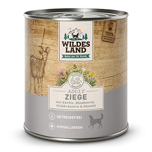 Wildes Land - Adult Ziege - 24 x 800 g - Nassfutter - Hundefutter von WILDES LAND