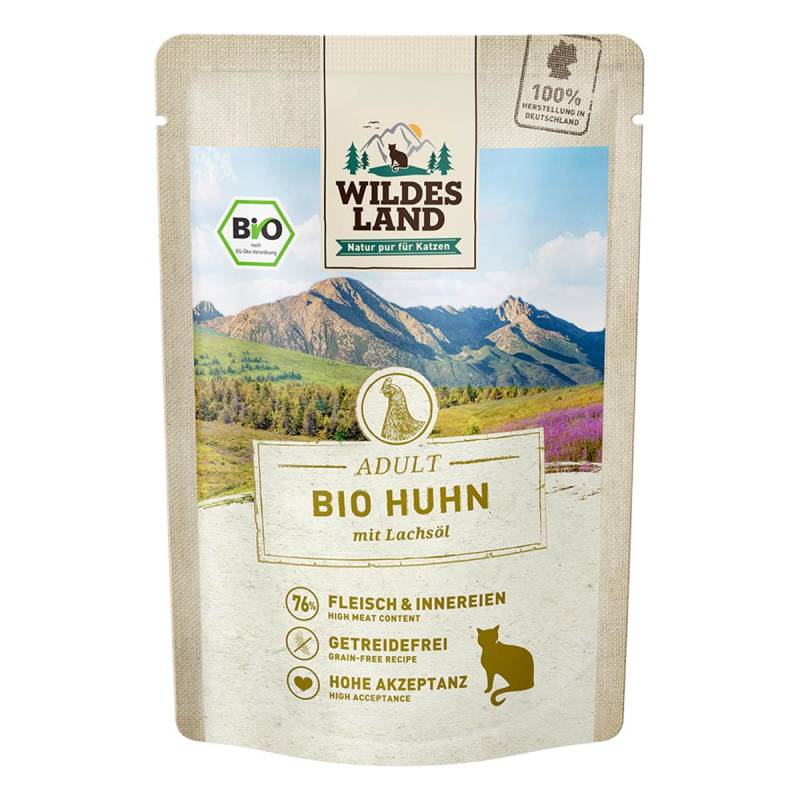 Wildes Land Bio Huhn PUR mit Lachsöl 12x85 g von WILDES LAND