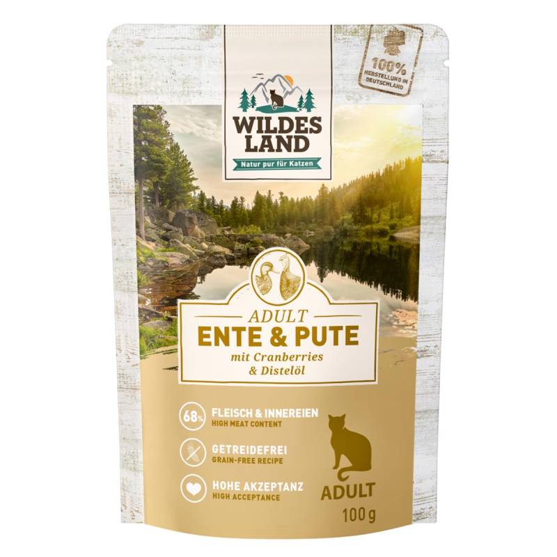 Wildes Land Ente und Pute mit Cranberries 12x100 g von WILDES LAND