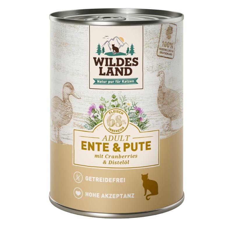 Wildes Land Ente und Pute mit Cranberries 6x400 g Wildes Land Ente und Pute mit Cranberries 6x400 g von WILDES LAND