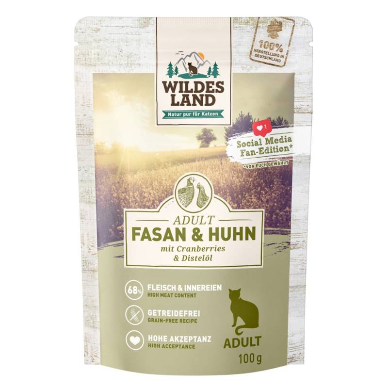 Wildes Land Fasan und Huhn mit Cranberries 12x100 g von WILDES LAND