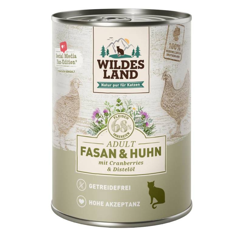 Wildes Land Fasan und Huhn mit Cranberries 6x400 g von WILDES LAND