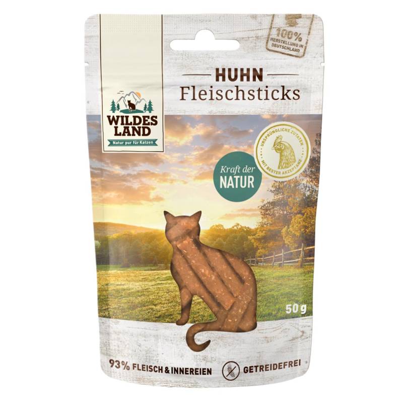 Wildes Land Fleischsticks Huhn 50 g von WILDES LAND