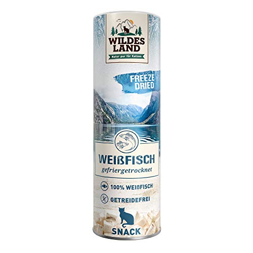Wildes Land - Freeze Dried Snack für Katzen - Weißfisch - 16 g - artgerecht - 100% Weißfisch - schonende Gefriertrocknung - getreidefrei von WILDES LAND