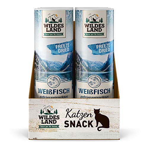 Wildes Land - Freeze Dried Snack für Katzen - Weißfisch - 6 x 16 g - artgerecht - 100% Weißfisch - schonende Gefriertrocknung - getreidefrei von WILDES LAND