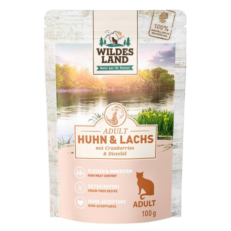 Wildes Land Huhn und Lachs mit Cranberries 12x100 g Wildes Land Huhn und Lachs mit Cranberries 12x100 g von WILDES LAND