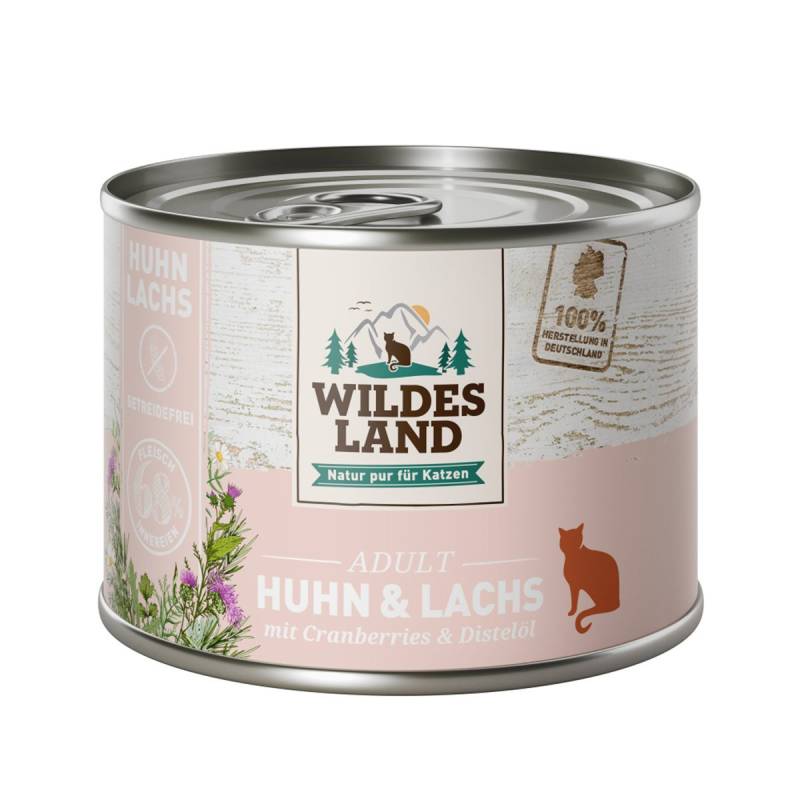 Wildes Land Huhn und Lachs mit Cranberries 6x200 g von WILDES LAND