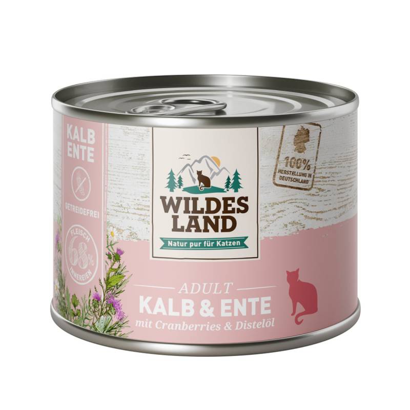 Wildes Land Kalb und Ente mit Cranberries 6x200 g von WILDES LAND