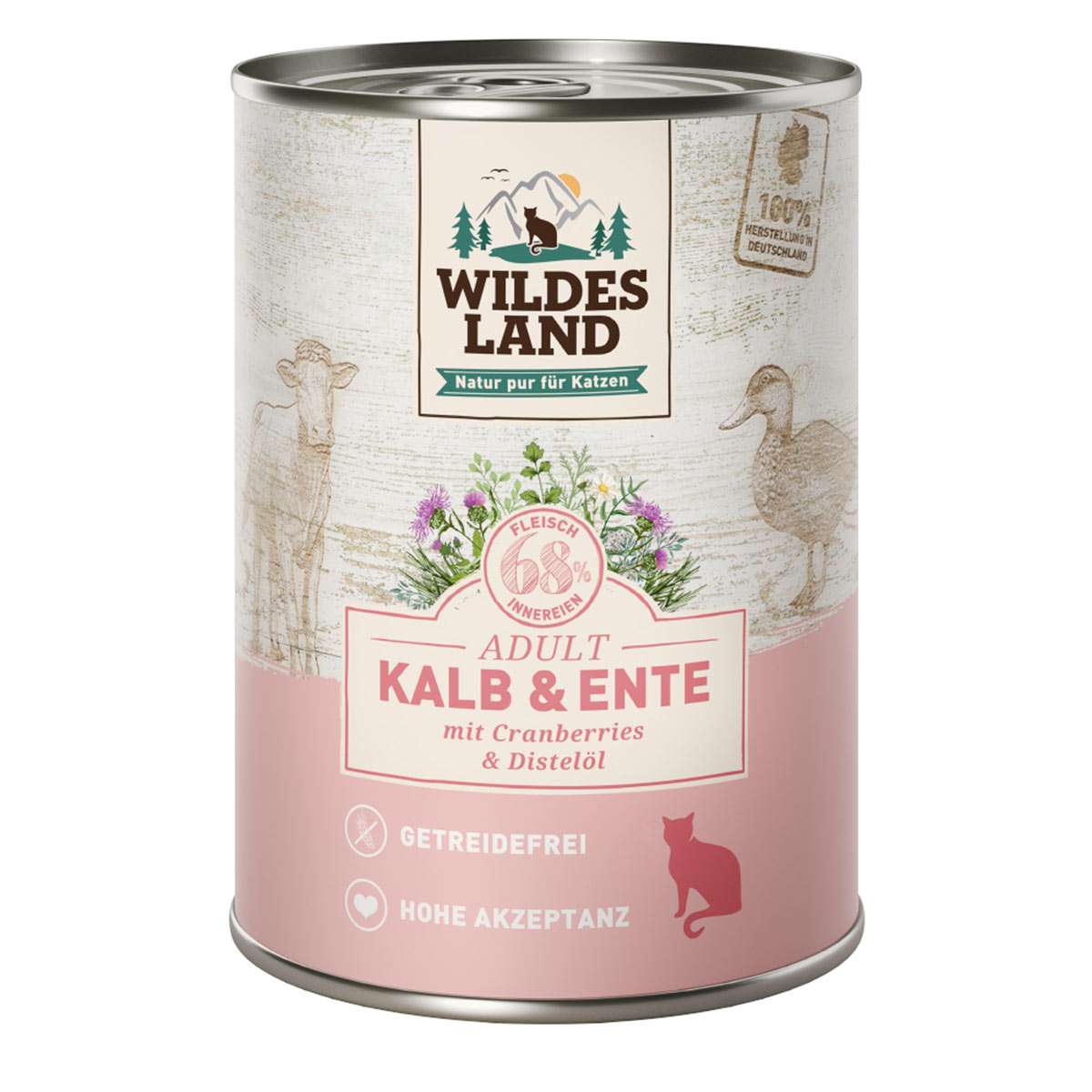 Wildes Land Kalb und Ente mit Cranberries 6x400 g Wildes Land Kalb und Ente mit Cranberries 6x400 g von WILDES LAND