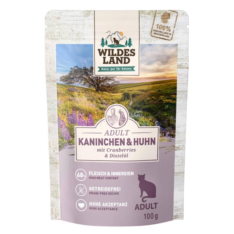 Wildes Land Kaninchen und Huhn mit Cranberries 12x100 g Wildes Land Kaninchen und Huhn mit Cranberries 12x100 g von WILDES LAND