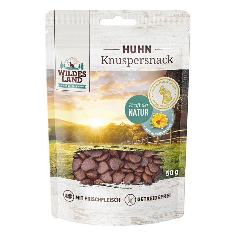 Wildes Land Knuspersnack Huhn mit Ringelblume 7x50 g von WILDES LAND