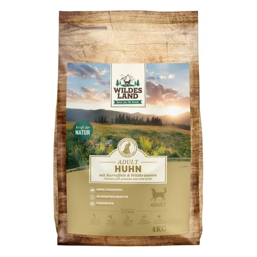 Wildes Land - Nr. 11 Huhn - 4 kg - mit Kartoffeln und Wildkräutern - Glutenfrei - Trockenfutter für Hunde - Hundefutter mit hohem Fleischanteil - Hohe Verträglichkeit Wildes Land - Nr. 11 Huhn - 4 kg - mit Kartoffeln und Wildkräutern - Glutenfrei - Trockenfutter für Hunde - Hundefutter mit hohem Fleischanteil - Hohe Verträglichkeit von WILDES LAND