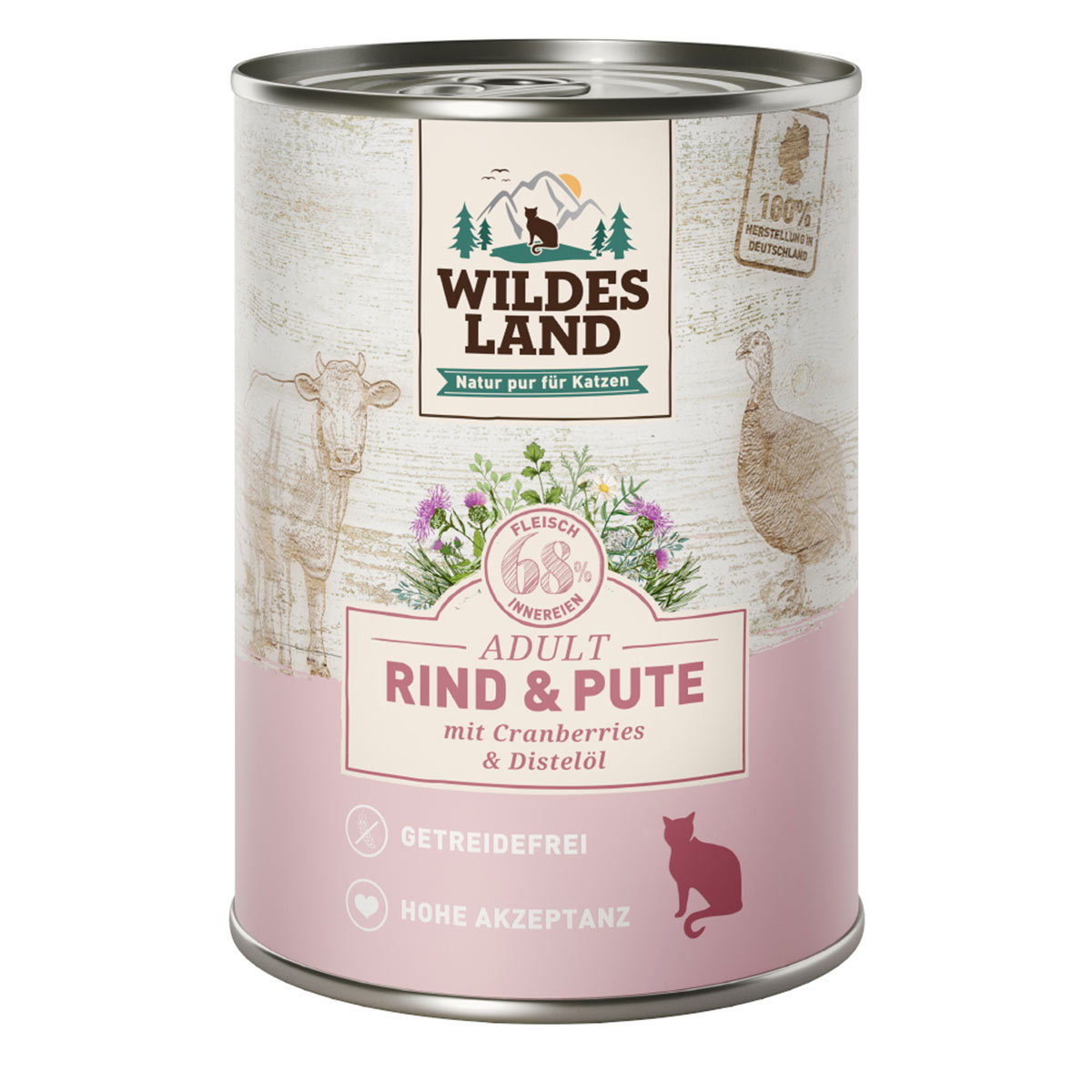 Wildes Land Rind und Pute mit Cranberries 6x400 g Wildes Land Rind und Pute mit Cranberries 6x400 g von WILDES LAND