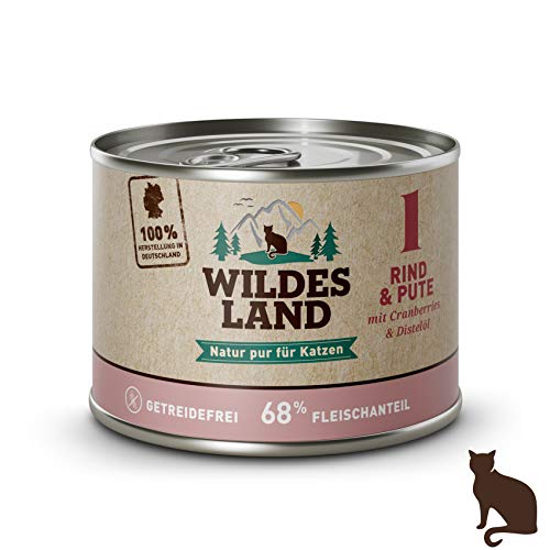 Wildes Land Rindfleisch und Ente Nassfutter für Katzen, 6 x 200 g Wildes Land Rindfleisch und Ente Nassfutter für Katzen, 6 x 200 g von WILDES LAND