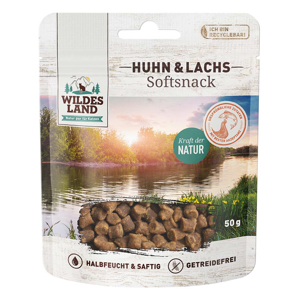 Wildes Land Softsnack Huhn und Lachs 50 g Wildes Land Softsnack Huhn und Lachs 50 g von WILDES LAND