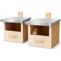 WILDLIFE HOME Halbhöhle mit Metalldach | 2er Set von WILDLIFE HOME