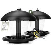 WILDLIFE HOME Vogelfutterspender, Schwarz | 2er Set von WILDLIFE HOME