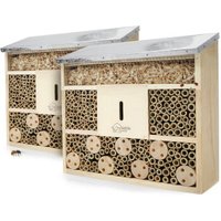 WILDLIFE HOME Wildbienen-Villa mit Metalldach | 2er Set von WILDLIFE HOME
