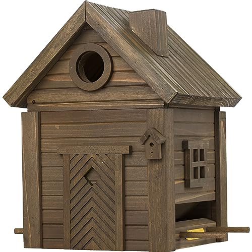 Wildlife Garden WG1126 Multiholk Grüne Umbra - Der Kombinierte Vogelfutterhaus und Nistkasten/Vogelhaus aus Holz von WILDLIFEGARDEN
