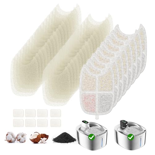 WILKIEE Katzenbrunnen Filter 8er Pack für Trinkbrunnen für Katze FS10LUS, 6-stufiger Filter 8-Monats-Set Ersatzfilte WILKIEE Katzenbrunnen Filter 8er Pack für Trinkbrunnen für Katze FS10LUS, 6-stufiger Filter 8-Monats-Set Ersatzfilte von WILKIEE