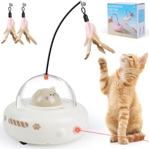 WILLONG Katzenspielzeug Selbstbeschäftigung,Interaktives Spielzeug für Katzen,360°Drehung Elektrisches Katzenspielzeug mit Ersatzbaren Federn WILLONG Katzenspielzeug Selbstbeschäftigung,Interaktives Spielzeug für Katzen,360°Drehung Elektrisches Katzenspielzeug mit Ersatzbaren Federn von WILLONG