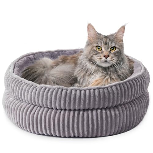 Katzenbetten für Hauskatzen, Kätzchenbett, Hundebett für kleine Hunderassen, Welpenhütte, bequemes, langlebiges Haustier-Schlafbett, waschbares Katzenbett und rutschfeste Unterseite, Grau, 50,8 x 50,8 Katzenbetten für Hauskatzen, Kätzchenbett, Hundebett für kleine Hunderassen, Welpenhütte, bequemes, langlebiges Haustier-Schlafbett, waschbares Katzenbett und rutschfeste Unterseite, Grau, 50,8 x 50,8 von WINDRACING