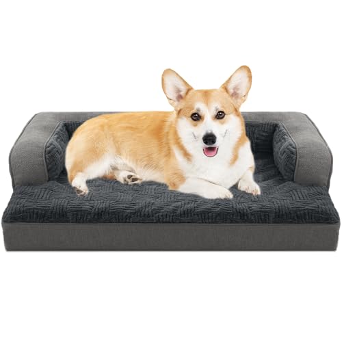 Orthopädische Hundebetten für große, mittelgroße Hunde, Hundebett, Sofa, Haustierbett mit abnehmbarem, waschbarem Bezug, rutschfester Unterseite und stützendem Schaumstoff, Haustier-Couch-Bett und Orthopädische Hundebetten für große, mittelgroße Hunde, Hundebett, Sofa, Haustierbett mit abnehmbarem, waschbarem Bezug, rutschfester Unterseite und stützendem Schaumstoff, Haustier-Couch-Bett und von WINDRACING