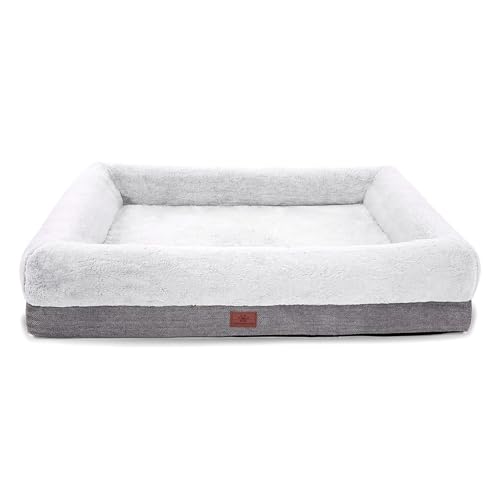 Orthopädisches Hundebett für große Hunde und mittelgroße Hunde, Hundesofa mit wasserdichtem Futter und abnehmbarem, waschbarem Bezug, Hundematte für Kisten und Couch, Welpenbett, Haustierbett von WINDRACING
