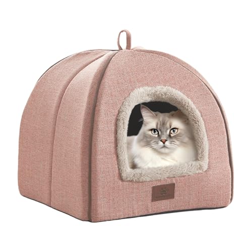 WINDRACING Katzenbett für Indoor-Katzen – Katzenhöhlenbetten, Katzenhaus Katzenzelt mit abnehmbarem, waschbarem, gepolstertem Kissen, weiche Kätzchenbetten, Katzenbetten und Möbel, für kleine und WINDRACING Katzenbett für Indoor-Katzen – Katzenhöhlenbetten, Katzenhaus Katzenzelt mit abnehmbarem, waschbarem, gepolstertem Kissen, weiche Kätzchenbetten, Katzenbetten und Möbel, für kleine und von WINDRACING